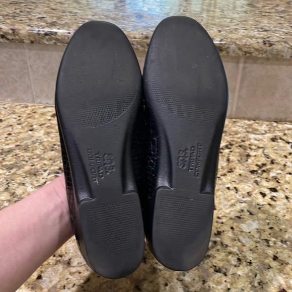 SAS Tripad comfort black croc embossed leather loafers.  7 S - Picture 6 of 8